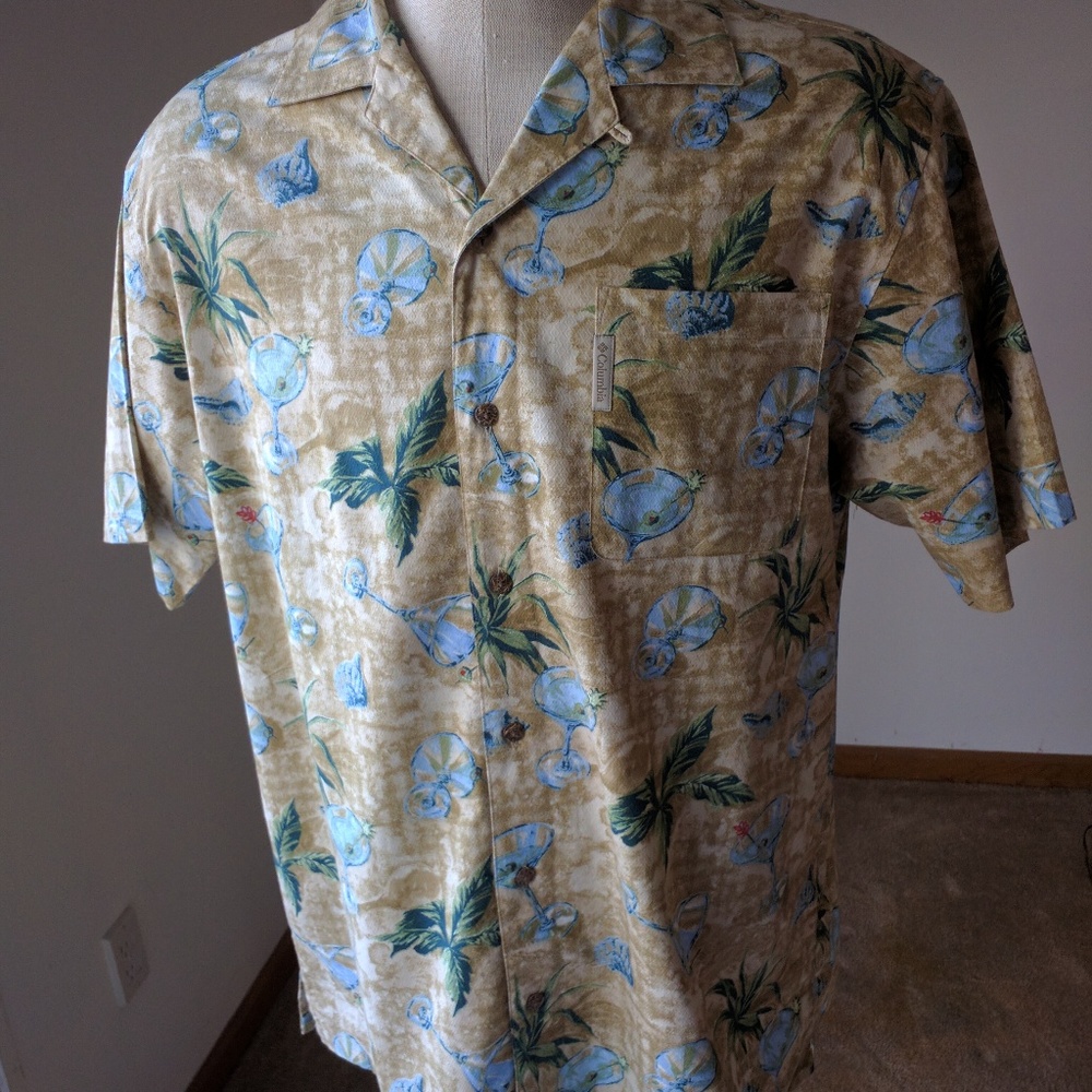 Columbia River Lodge Men's Hawaiian Shirt Martini